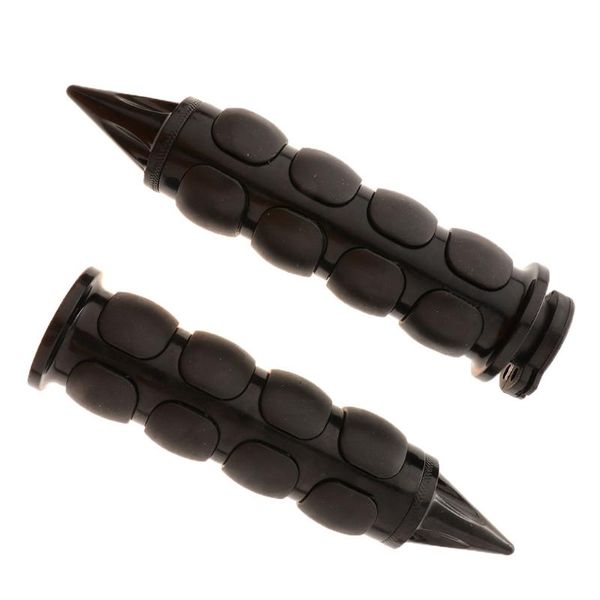 

handlebars 1 pair waterproof black grips motorbike handle bar part off-road motorcycle horns hand grip anti-slip rubber