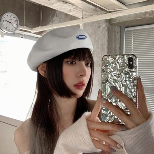 

berets women spring summer autumn thin design breathable solid color beret japanese painter's cap for travel go shopping c62, Blue;gray