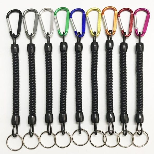 

cords, slings and webbing 1pcs fishing lanyards retention string rope with camping carabiner secure lock boating ropes tools accessories1