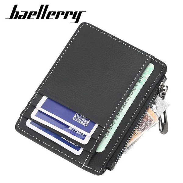 

card holders baellerry genuine leather driver license bank case for men zipper multi purses male passport clips tarjetero hombre, Brown;gray