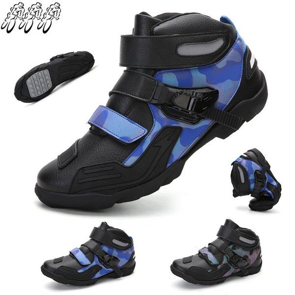 

cycling footwear fall high-shoes men's road bike sports off-road locomotive trend fashion equipment flat large size, Black