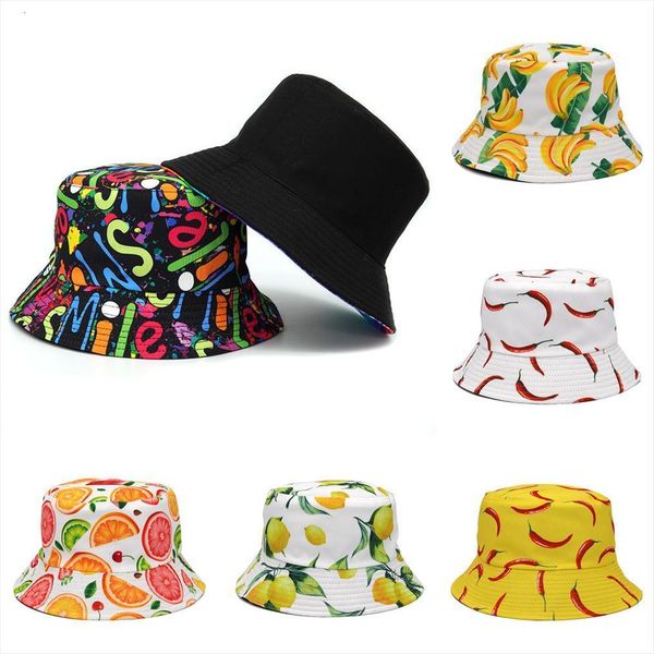

summer colorful graffiti bucket hat for women men outdoor foldable bob fisherman girls boys gorros panama esun, Blue;gray