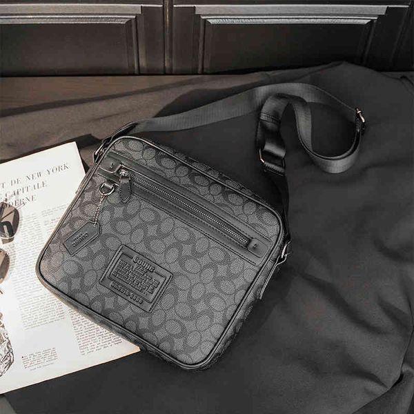 

handbag youth bag trend leather shoulder fashion street ipad small square messenger 2021, Black;red