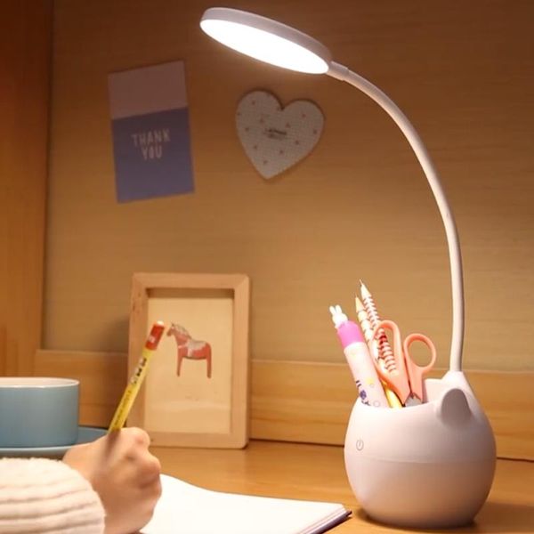 

table lamps study light reading dormitory lamp eye protection 2 in 1 multifunction rechargeable pen holder