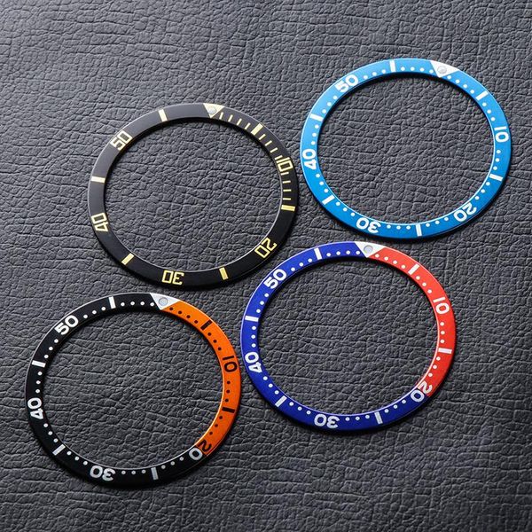

repair tools & kits 38mm*31.5mm flat watch bezel insert aluminum fit for skx007 skx009 men's ring replacement multi color
