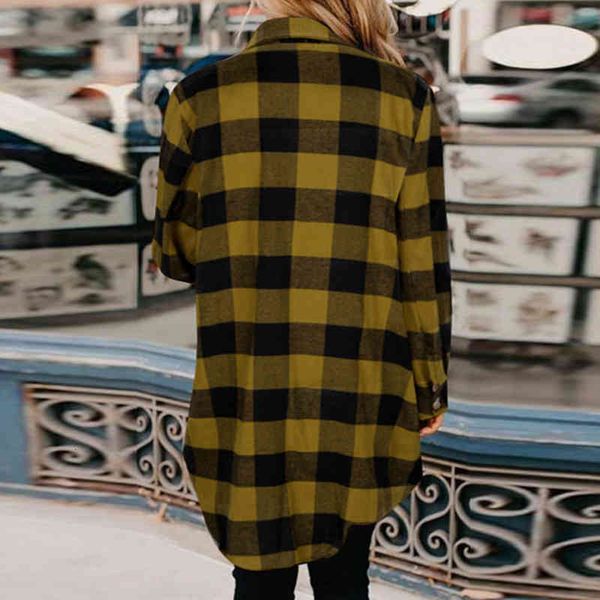 

women's cape women retro plaid turn-down collar single breasted coat winter casual long cardigan jacket streetwear female plus out, Black