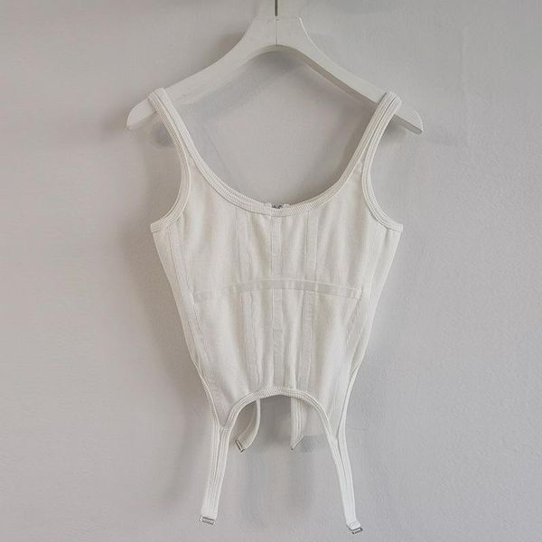 

women's tanks & camis 2021 summer slim female vest fashion women waistvest solid color casual elegant cotton ladies gilet t758, White