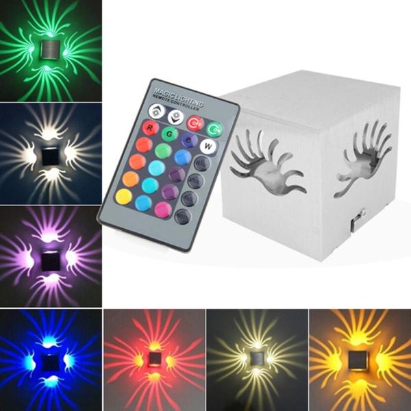 

wall lamp colorful rgb spiral hole surface install led light luminaire lighting