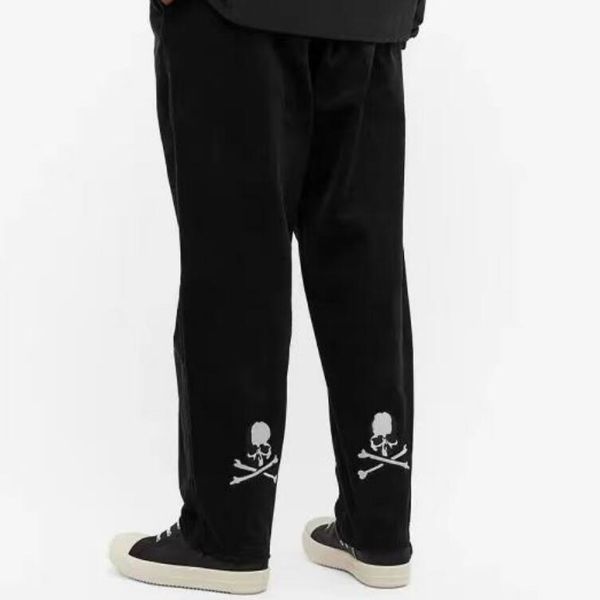 

men 46master trousers skull embroidery corduroy designer mm pants trouser high-quality temperament classic cotton, Black