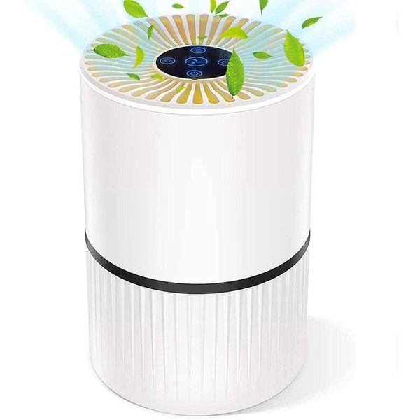 

air purifiers purifier 5-in-1 with 4 layers true hepa filter, w , night light for bedroom office