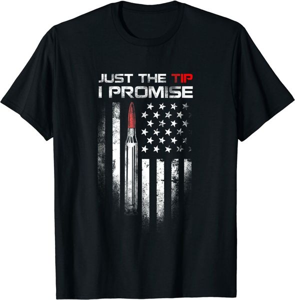 

just the tip i promise veteran us flag t-shirt black s-5xl, White;black