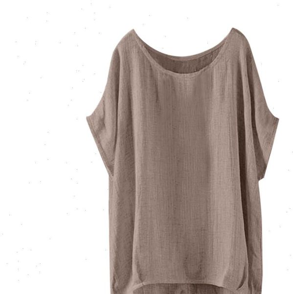 

plus size women shirts 5xl blusas vintage casual loose o neck linen section shirt pullover bat retro short, White