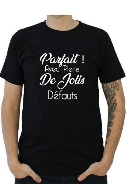 

mens t-shirt perfect with full cute defects, White;black