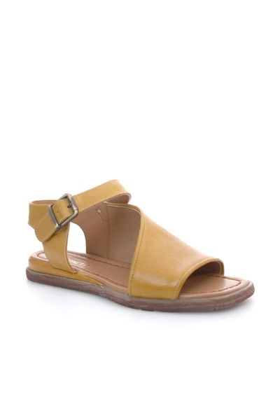 

sandals genuine leather women 's mustard, Black