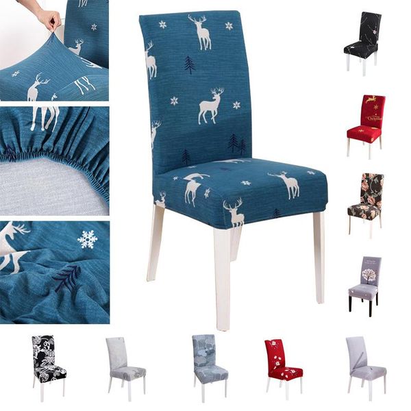 

chair covers printed polyester elasticity cover antifouling seat office for banquet el restaurant