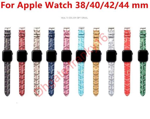 Bandas iwatch de alta qualidade 38mm/40mm 42mm/44mm de couro de pulseira Straps Smart Watch Band para Apple SE 1 2 3 4 5 6