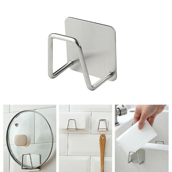 

hooks & rails kitchen stainless steel sponges holder drain drying rack sink accessories storage organizer
