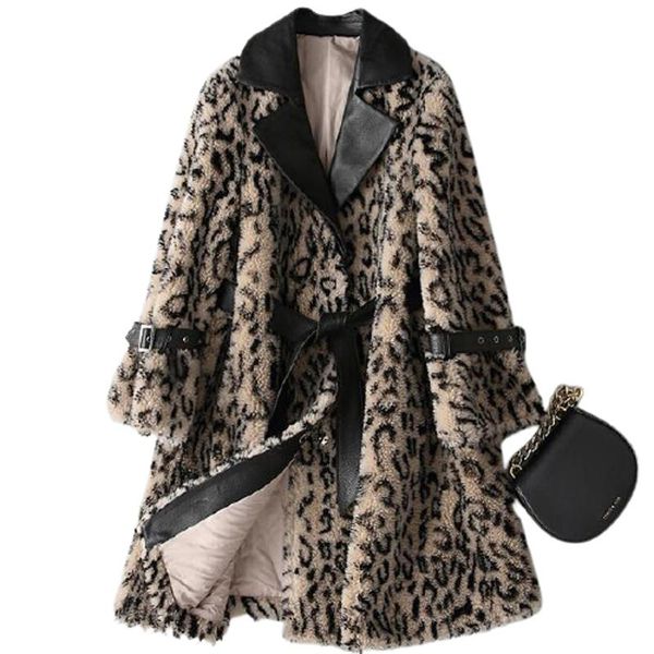 

women's fur & faux winter luxurious leopard coats jackets stand collar casual winderbreaker female thick outwear fake colthes, Black