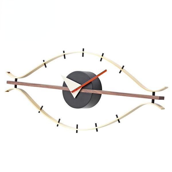

wall clocks modern large clock creative eye nordic wooden watches home decor living room