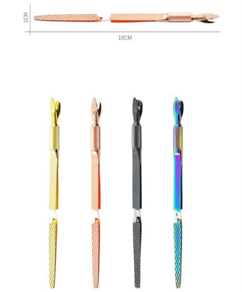

wholesale eyebrow tweezers nail professional tools multi-function acrylic c-curve pincher tool cuticle cutter pusher stainless steel