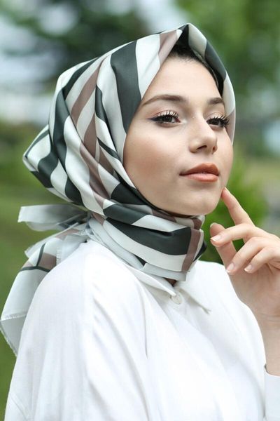 

ethnic clothing women khaki digital printed scarf taffeta 2021 fashion hijab, Red