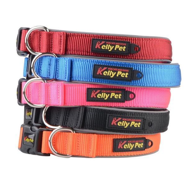 

pet dog products nylone reflective comfortable adjustable collar collars & leashes