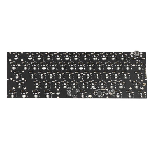 Melgeek MJ61MJ63 MJ64 QMK RGB 60% GH60 Sıcak Değiştirilebilir Özel Mekanik Klavye PCB Programlanmış QMK Firmware Tip C Portu ile Programlanmış