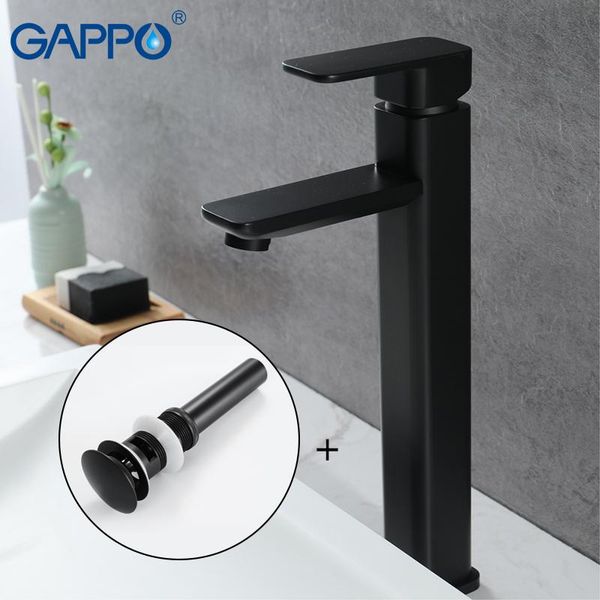 

bathroom sink faucets gappo basin faucet mixers taps waterfall mixer bath deck mounted black