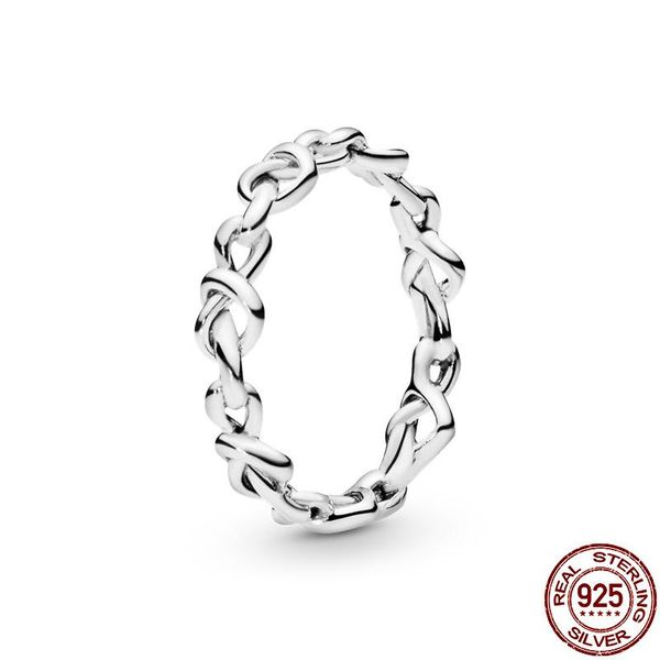 

cluster rings 925 sterling silver 2021 for women knot with heart ring making jewelry gift party engagement cmr103, Golden;silver