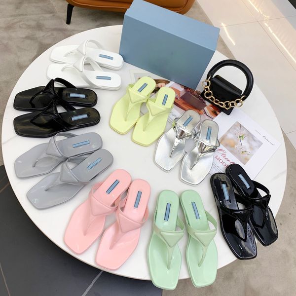 Chinelos de couro desenhista de luxo slides mulheres sapatos liso flip flop flops verão sandálias tamanho 34-41 com caixa xx-0319