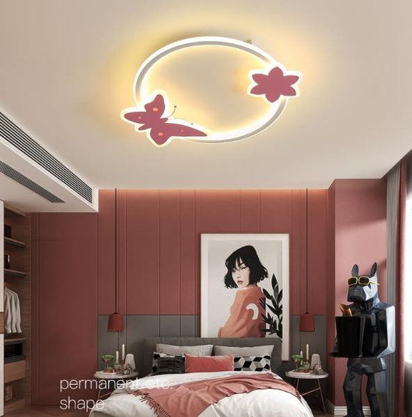 

ceiling lights children light for bedroom white and pink color butterfly flower luminaire lighting fixtures with remote
