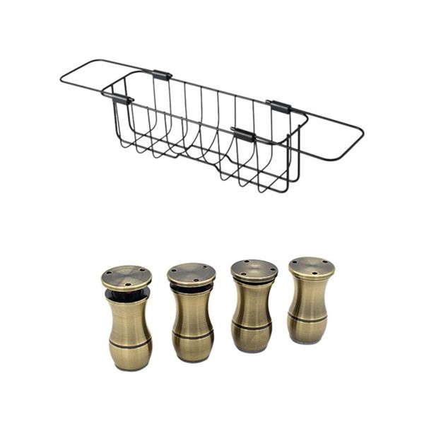 

storage baskets iron kitchen sink drain rack dish with 4pcs 3.1 inch-3.5 inch adjustable heavy-duty furniture legs