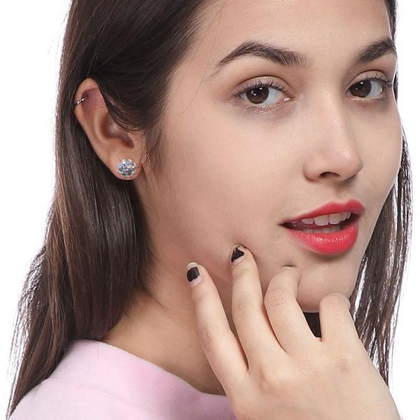 

stud snowflake zircon earrings wild souvenirs wedding accessories women gifts, Golden;silver