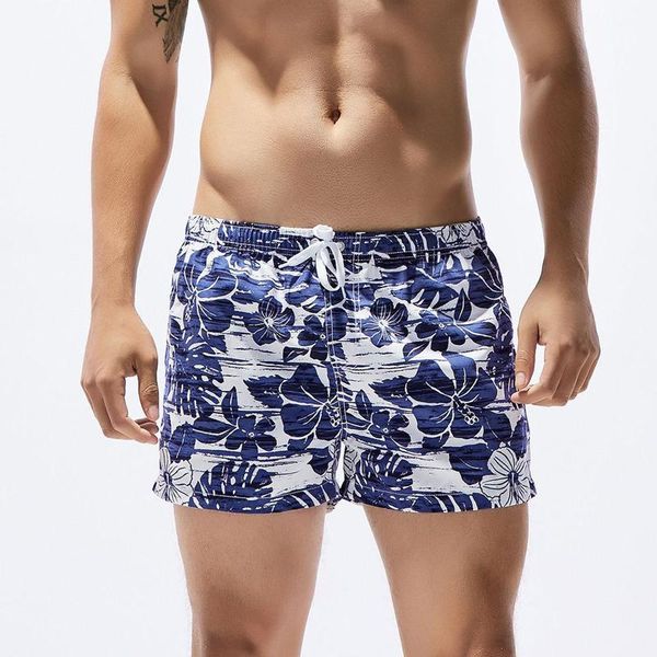 

men's shorts 10 colour print men beach swimming trunk pants quick-dry sports surfing summer swimsuits sunga men's swimwear, White;black