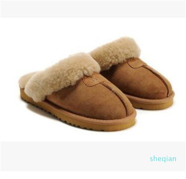

designer fashion various styles leather indoor boots men and women cotton slippers snow boots size 35-45, Black