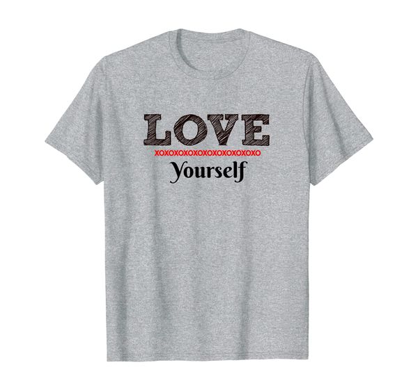 

love yourself t shirt grafic, White;black