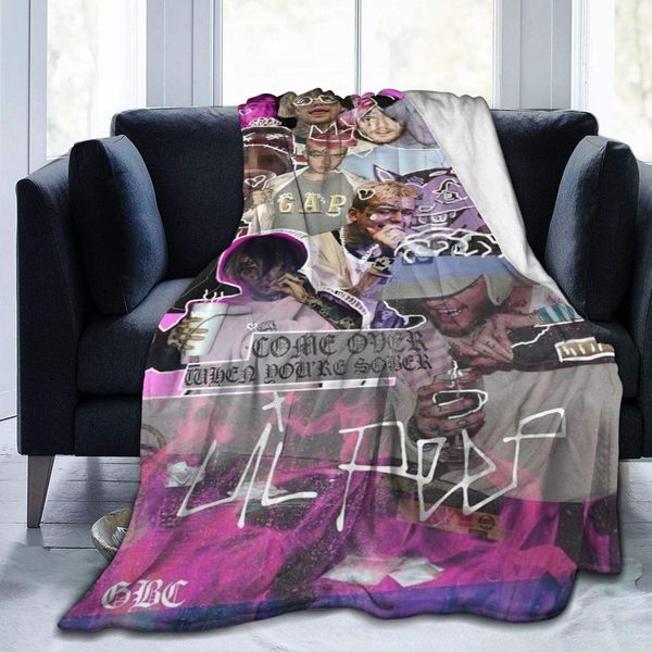 

Emo Hip Hop Lil-Peep Blanket Soft Microfiber Fleece Throw Blankets Home Decor Bedroom Living Room Sofa Fleece Blankets