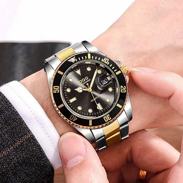 

wristwatches 2021 fashion men`s watch quartz steel wristwatch luxury calendar business brand relogio masculino zegarek meski, Slivery;brown