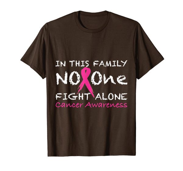 

cancer awareness in this family no one fights alone t-shirt, White;black