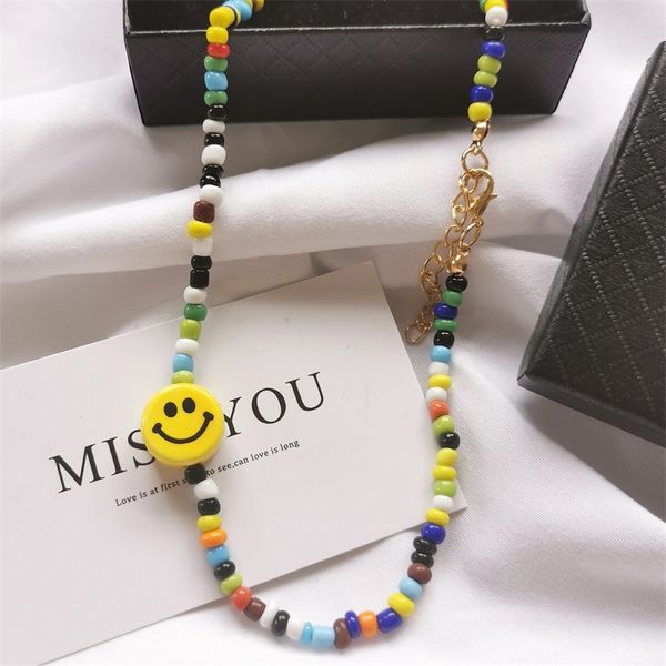 

diy ceramic smile beaded necklace bracelet, Silver
