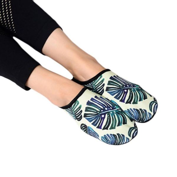 

sports socks professional yoga printed ultralight anti-slip anti-sweat hosiery footwear for pilates ballet dance, Black