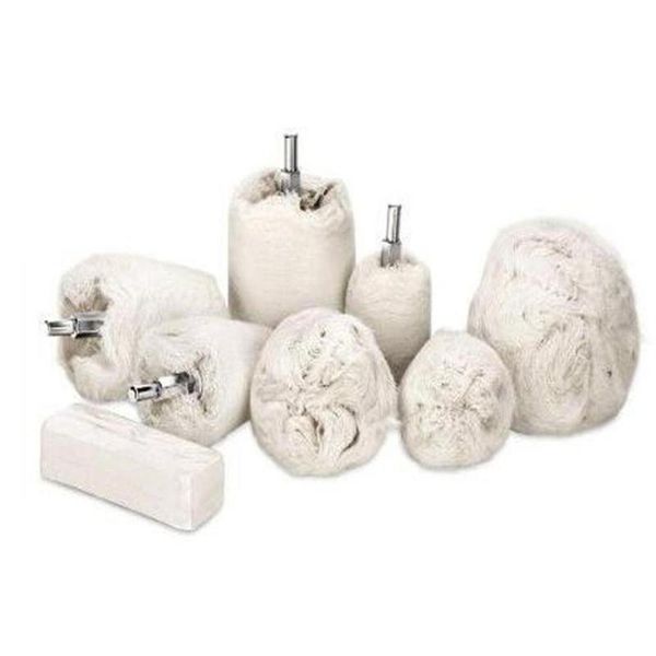 

car sponge 6mm shank cotton polishing wheels cloth buffing wheel grinder for jewelry metal abrasive tools cone brush