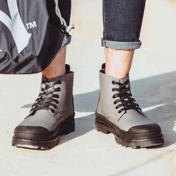 

dress shoes inverno nova moda masculina todos os dias camurÃ§a casual rendas up alto redondo martin botas confortÃ¡veis quente 8kh266 01ml, Black