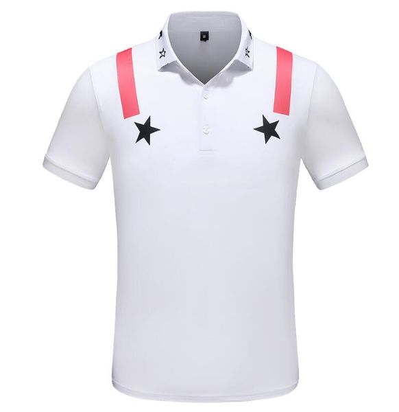 

2021ss summer lapel polo shirt short-sleeved men's brand trend ins business half-sleeved t-shirt men m-3xl#08, White;black
