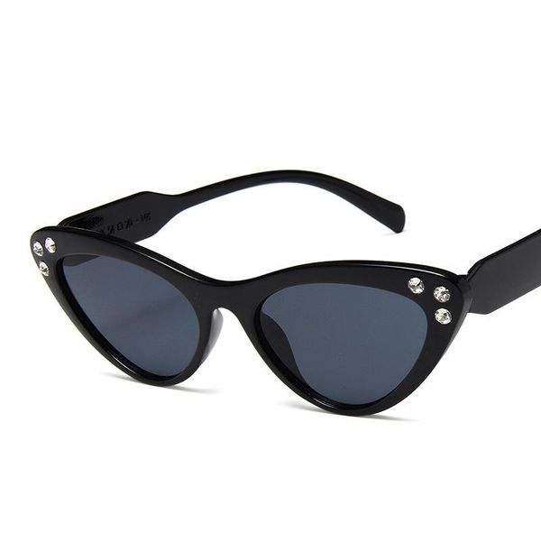 

sunglasses 2021 vintage small cat eye women brand designer retro boutique glasses uv400, White;black