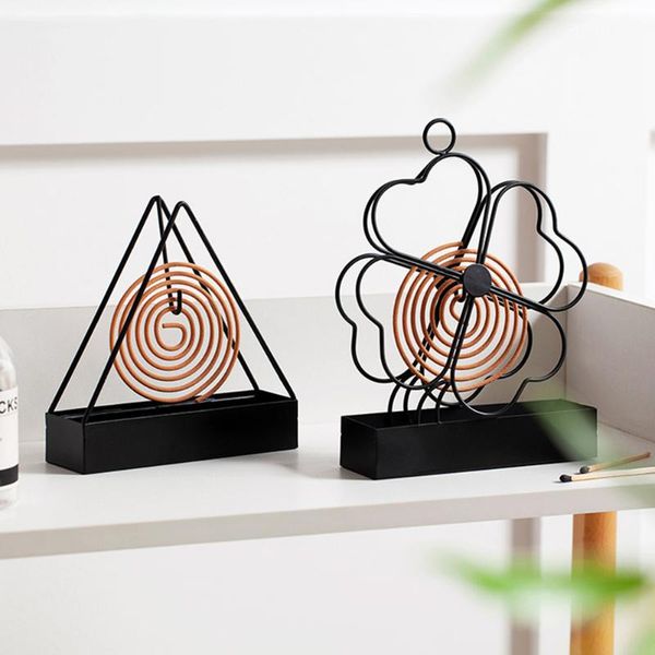 

fragrance lamps retro iron insect mosquito coil holder innovative spiral home incense sandalwood repellent decoractive