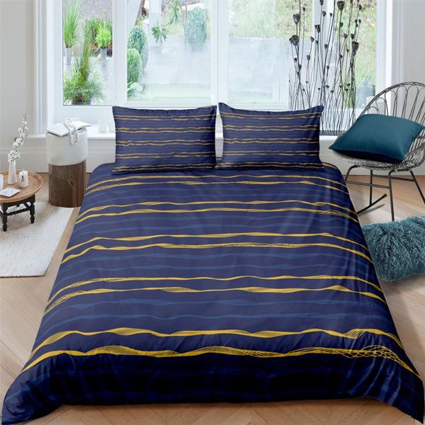 

geometric 3d bedding set home textile boho stripe duvet cover child kids bedclothes soft lightweight comforter sets