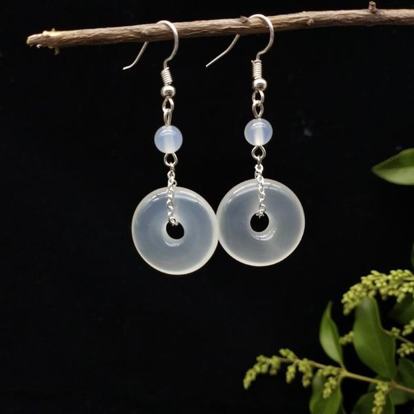 

dangle & chandelier fashion retro doughnut earring personality jewellery accessories handmade lucky amulet gifts her woman, Silver