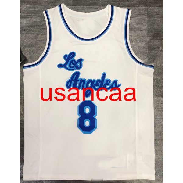 Herren 8# Bryant 2021 Retro-Basketballtrikot in weißer lateinamerikanischer Version S,M,L,XL,XXL