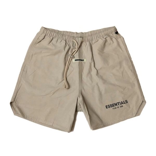 

fog essentials casual men sporty 3m reflective shorts letter print vintage streetwear fitness hip hop male short pants trousers 210322, White;black